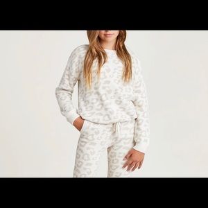 Barefoot Dreams Cozychic ultra lite youth slouchy barefoot in the wild pullover